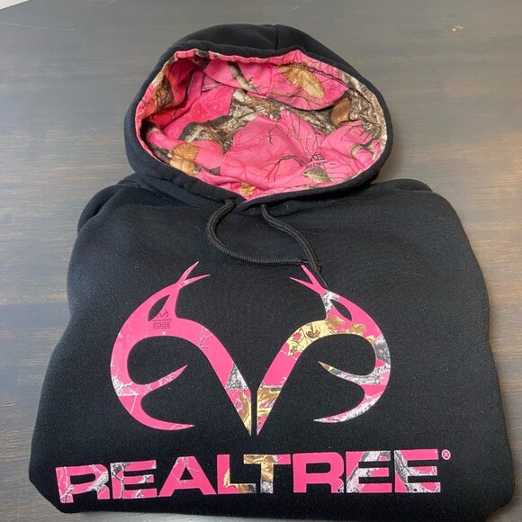 Realtree Pink Camo Logo Hoodie Sweatshirt XXL - Picture 8 of 8